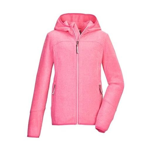 Killtec bambine e ragazze giacca in pile lavorata a maglia/giacca in pile con cappuccio kow 347 grls kntflc jckt, pink, 176, 42139-000