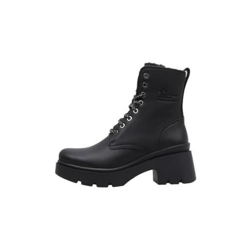 Panama Jack porty, combat boot donna, nero, 39 eu