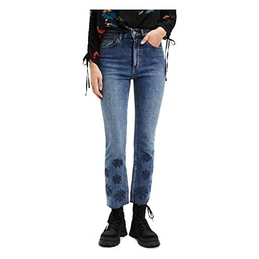 Desigual unicor, 5053 denim medium wash jeans, blue, 34 da donna