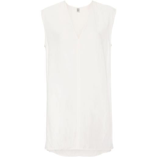 TOTEME canotta con scollo a v - toni neutri