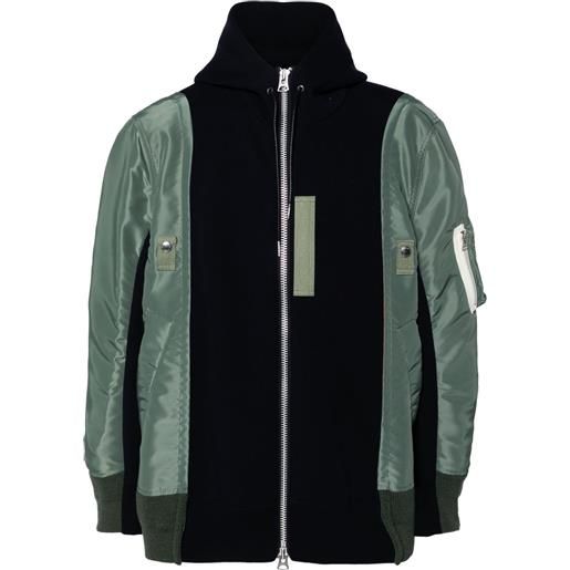 sacai felpa con cappuccio - verde