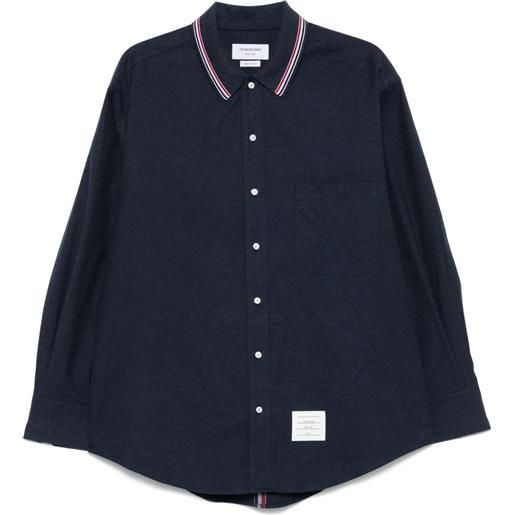 Thom Browne camicia a righe rwb - blu