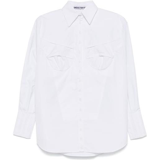 Sinead O'Dwyer camicia con pettorina - bianco