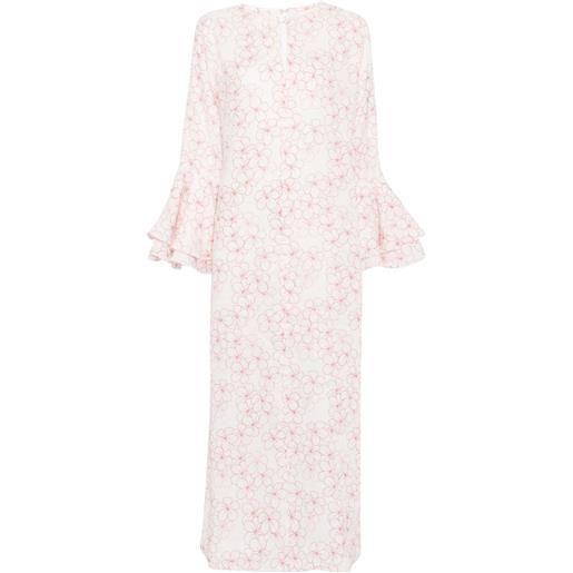 Bambah abito daisy con ruches - bianco