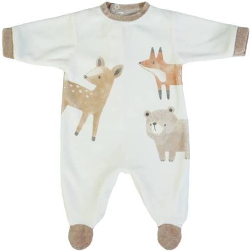 Fs - Baby tutina neonato nascita in ciniglia - tiny forest