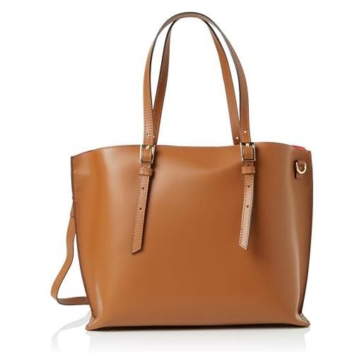 Laura Valle BELLA Borsa In Vera Pelle Donna – A Spalla E Tracolla, Con Zip, Tracolla Regolabile, Made In Spain (Cuoio, Nero, Blu)