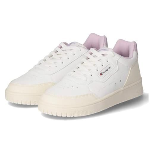 Champion royal ii w low, sneakers donna, bianco/off white/lilla (ww018), 39 eu
