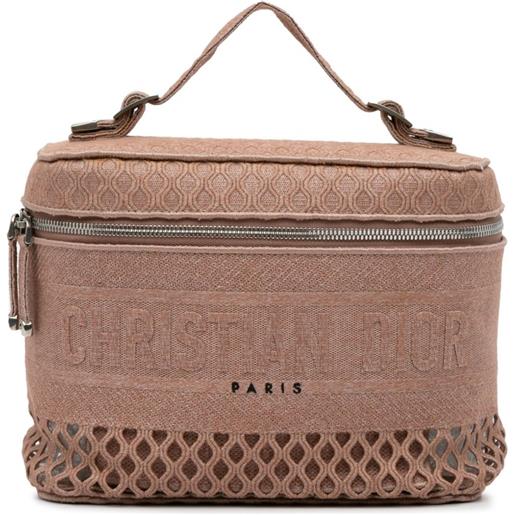 Christian Dior Pre-Owned - trousse da viaggio diortravel con ricamo 2020 - donna - rete (mesh) - taglia unica - rosa