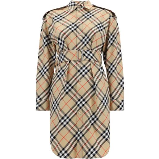 Burberry chemisier a quadri - marrone