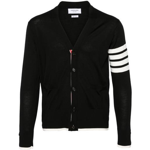 Thom Browne cardigan con dettaglio a 4 righe - nero