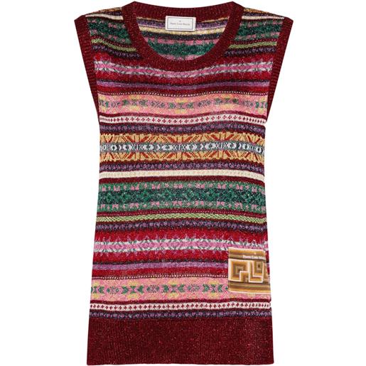 Pierre-Louis Mascia top a righe - rosso