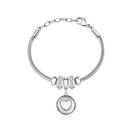 Morellato drops bracciale donna in acciaio, cristalli - scz1255