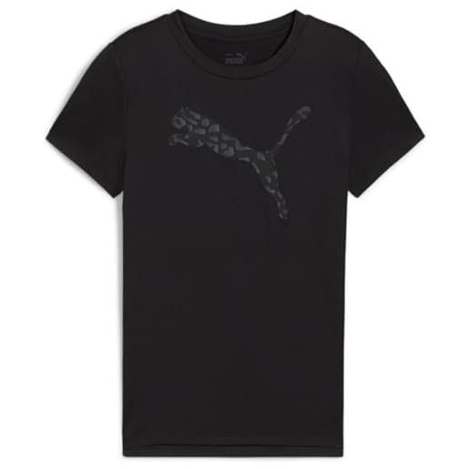 PUMA train favorite tee g - magliette ragazze, PUMA black, 682718