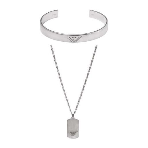 Set Bracciale E Collana Pelle Uomo/donna - Ciondolo Acciaio, Regalo Unisex Per Tutte Le Occasioni - Foto 11