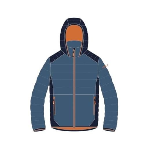 CMP - gilet da bambino in nylon con cappuccio fisso, bluestone, 176