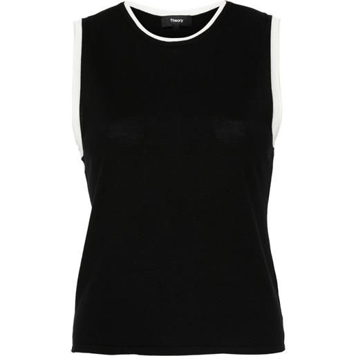 Theory top in maglia leggero - nero