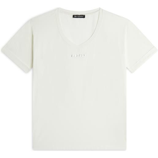 Freddy t-shirt corta in modal elasticizzato con scollo a v