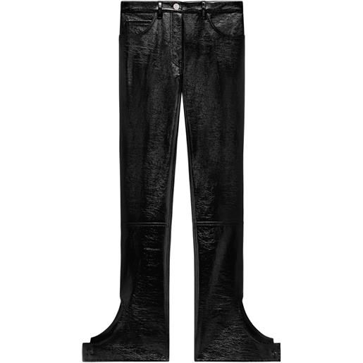 Courrèges pantaloni reversed vinyl - nero
