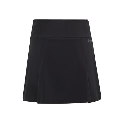 adidas bambina club tennis pleated skirt, black, 11-12 years