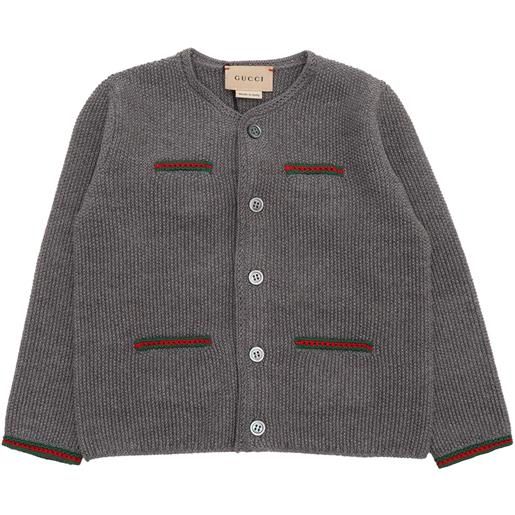 GUCCI KIDS b l/s cardigan wo moss st w/we