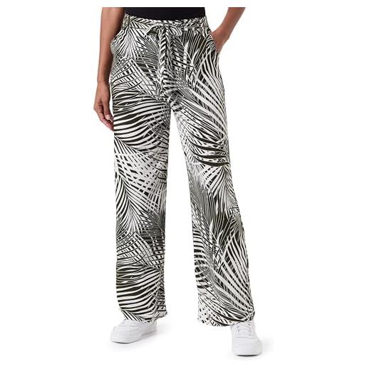 ONLY onlnova life vis palazzo pant aop pantaloni in tessuto, verde, 40 donna
