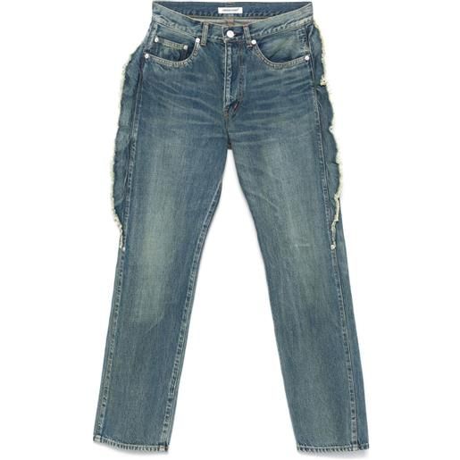 Undercover jeans con frange - blu