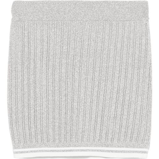 Casablanca gonna in maglia - argento