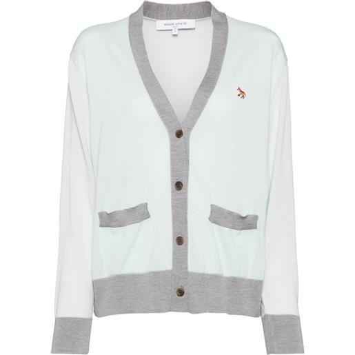 Maison Kitsuné cardigan con design color-block - verde