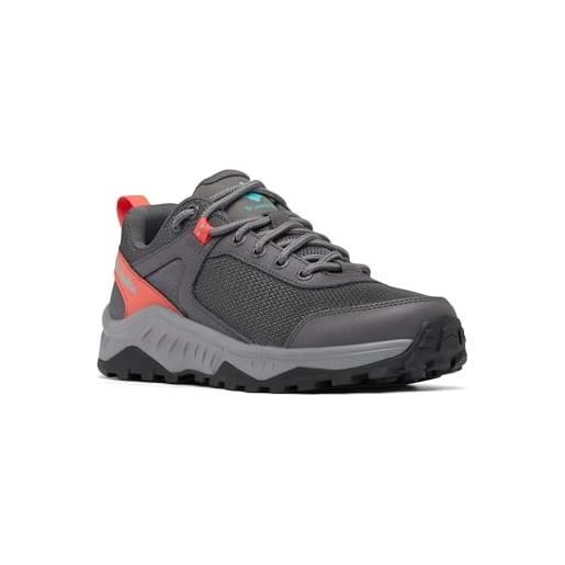 Columbia trailstorm ascend wp, scarpe da trekking ed escursionismo a vita bassa donna, dark grey/red coral , 36 eu