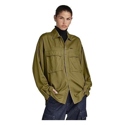 G-STAR donna loose pocket shirt, verde scuro (dark olive d23819-d297-c744), l
