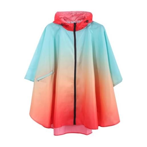 Freiesoldaten poncho impermeabile per la pioggia per le donne leggero gradiante impermeabile con cappuccio riutilizzabile all'aperto capo antipioggia