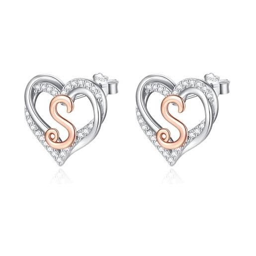 EVER FAITH Orecchini Pendenti A Forma Di 8 (infinito) In Argento 925 E Zirconi Cubici, Trasparenti, Con Scatola Regalo