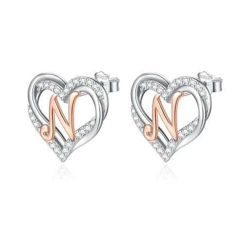 NaiShiDe Orecchini Huggie in argento sterling 925 1,7 cm