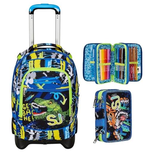 TROLLEY ZAINO SCUOLA INTER ORIGINALE NUOVA COLLEZIONE NEROAZZURRO calcio tifoso incluso pallone + omaggio portachiave fischietto + penna glitterata + omaggio segnalibro
