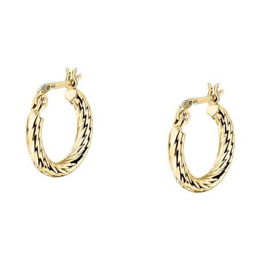 Morellato orecchini a cerchio da donna in argento 925 riciclato, collezione tesori - saiw252, argento