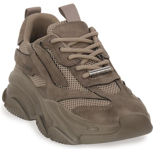 Steve Madden Maxima Scarpe Da Ginnastica Donna, Colore Grigio Multicolore, Tacco 4.4 Cm, Tomaia In Maglia E Camoscio Vegano, Taglia 36 EU