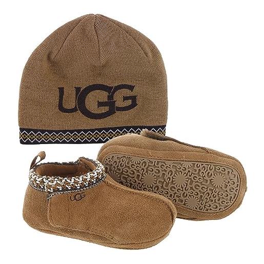 UGG baby tasman and beanie, pantofole unisex-bambini, chestnut, 16 eu