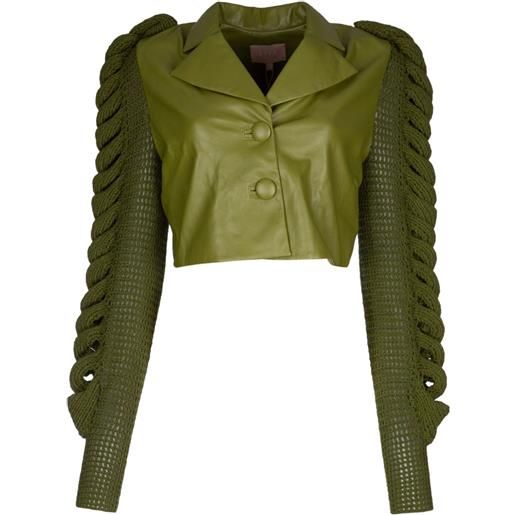 LIYA giacca con maniche in maglia - verde