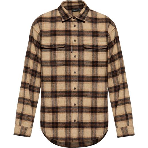 DSQUARED2 camicia a quadri - marrone