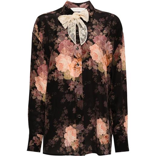 ZIMMERMANN camicia con foulard - nero
