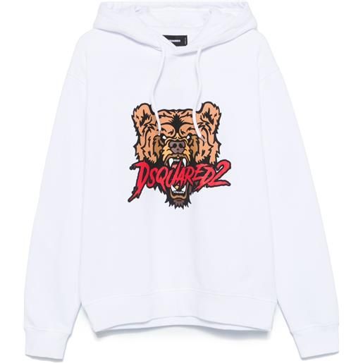 DSQUARED2 felpa con cappuccio - bianco