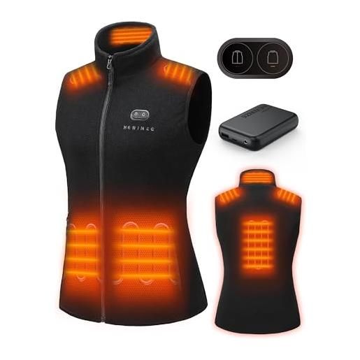 ORORO Gilet Termico Elettrico Regolabile Uomo/Donna - Leggero Con Batteria Portatile (Batteria Non Inclusa) - Riscaldamento Fino A 9 Ore - 5