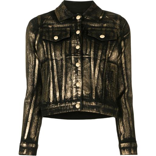 Madison.Maison giacca denim con design a inserti - nero