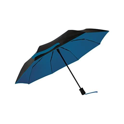 SMATI ombrello pieghevole - anti uv - open & close - antivento - ultra robusto - 6 costole in alluminio e fibra di vetro(blu)
