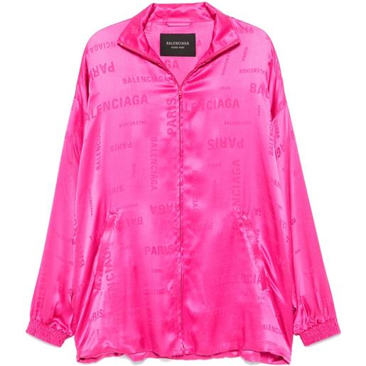 Balenciaga felpa con effetto jacquard - rosa