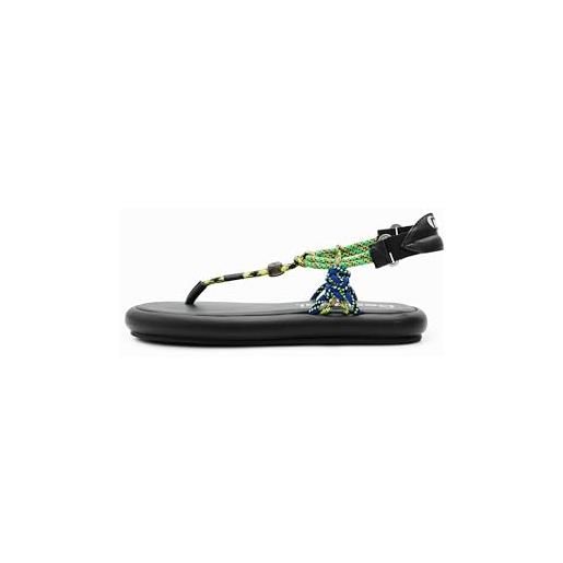 Desigual shoes 4 woman fabric sandals flat, sandalo donna, materiale finitura: , 40 eu