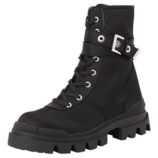 Desigual scarpe 4 donna nylon stivali metà, moda, nero, 38 eu