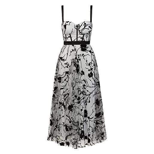 APART Fashion apart. Fashion abito vestito, crema-nero, 40 donna