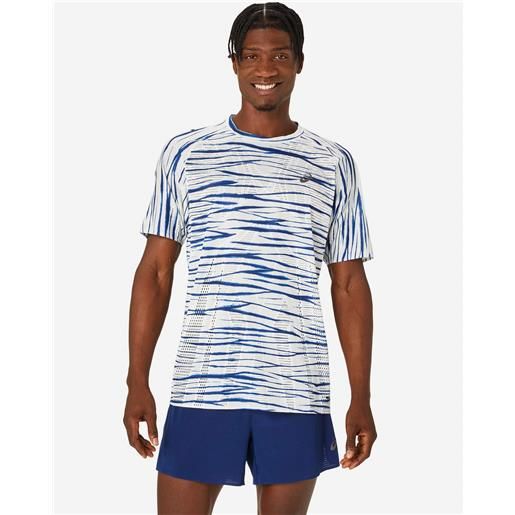 Asics metarun shibori m - t-shirt running - uomo - blu