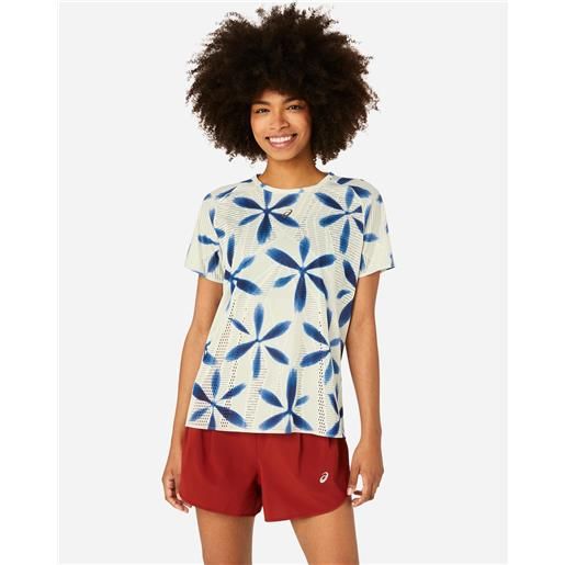 Asics metarun shibori w - t-shirt running - donna - blu